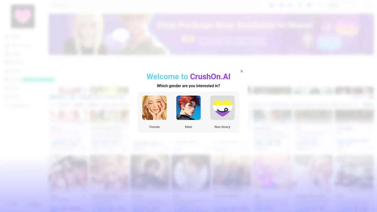 CrushOn AI homepage