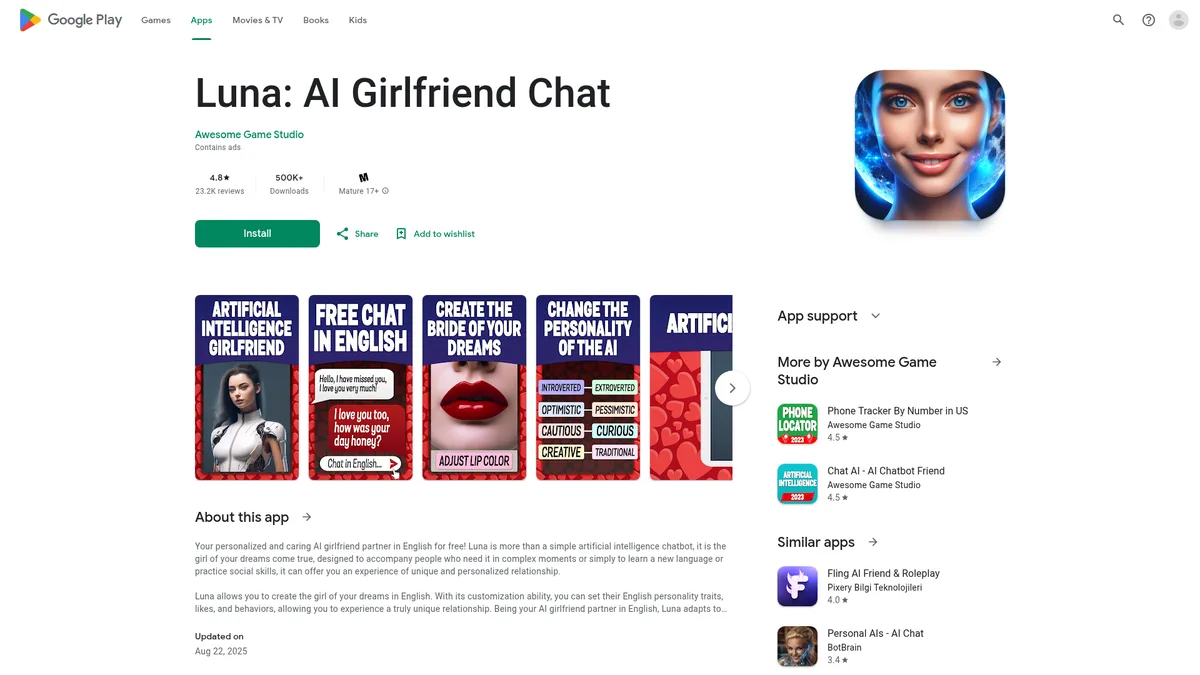 Luna AI on Google Play